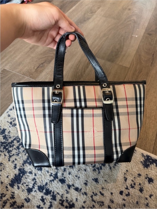 Burberry Handbags - Burberry vibe Plaid Small Tote Bag in Beige and Black